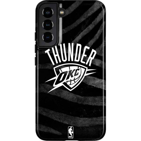 NBA Oklahoma City Thunder Black Animal Print Galaxy S22 Plus Pro Case