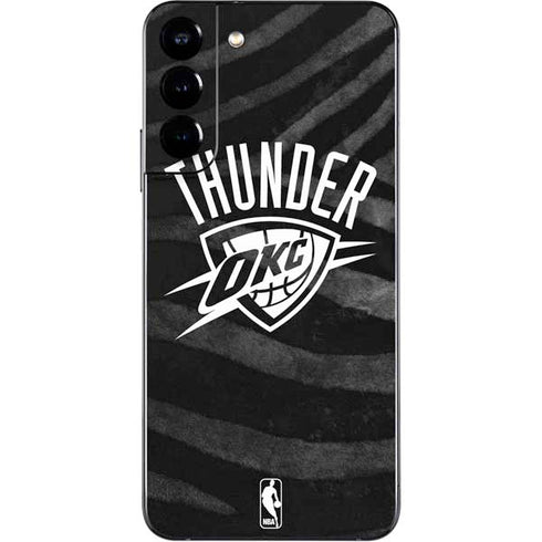 NBA Oklahoma City Thunder Black Animal Print Galaxy S22 Plus Skin