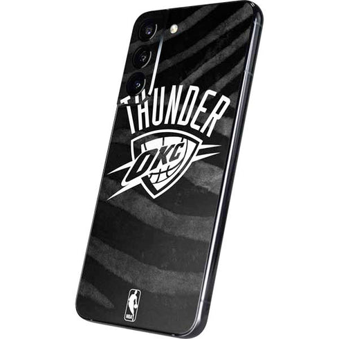 NBA Oklahoma City Thunder Black Animal Print Galaxy S22 Plus Skin