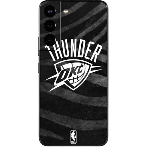 NBA Oklahoma City Thunder Black Animal Print Galaxy S22 Skin