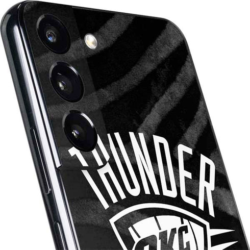 NBA Oklahoma City Thunder Black Animal Print Galaxy S22 Skin