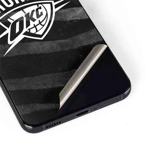 NBA Oklahoma City Thunder Black Animal Print Galaxy S22 Skin
