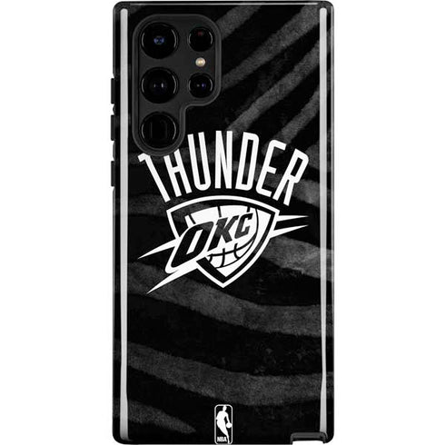 NBA Oklahoma City Thunder Black Animal Print Galaxy S22 Ultra Pro Case