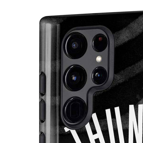 NBA Oklahoma City Thunder Black Animal Print Galaxy S22 Ultra Pro Case