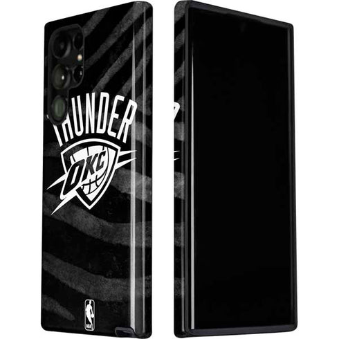NBA Oklahoma City Thunder Black Animal Print Galaxy S22 Ultra Pro Case