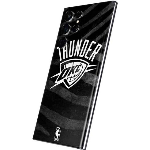 NBA Oklahoma City Thunder Black Animal Print Galaxy S22 Ultra Skin