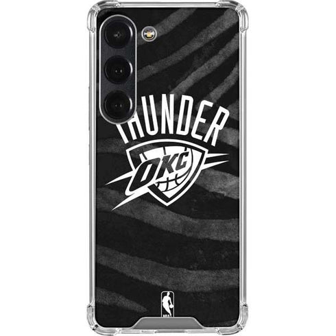 NBA Oklahoma City Thunder Black Animal Print Galaxy S23 Clear Case