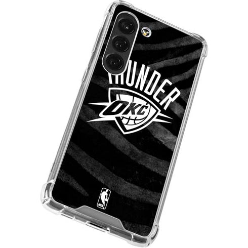 NBA Oklahoma City Thunder Black Animal Print Galaxy S23 Clear Case