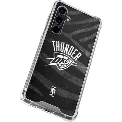 NBA Oklahoma City Thunder Black Animal Print Galaxy S23 FE Clear Case
