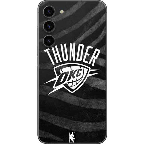 NBA Oklahoma City Thunder Black Animal Print Galaxy S23 Plus Skin