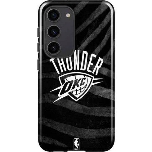 NBA Oklahoma City Thunder Black Animal Print Galaxy S23 Pro Case
