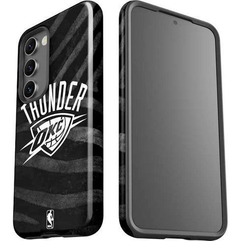 NBA Oklahoma City Thunder Black Animal Print Galaxy S23 Pro Case