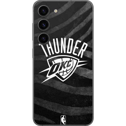NBA Oklahoma City Thunder Black Animal Print Galaxy S23 Skin