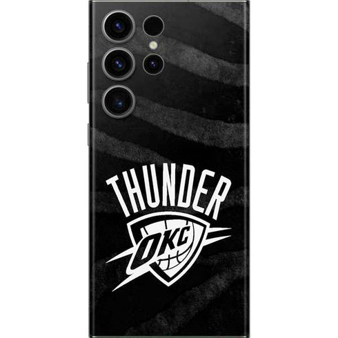NBA Oklahoma City Thunder Black Animal Print Galaxy S23 Ultra Skin