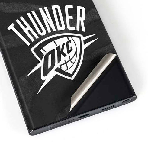 NBA Oklahoma City Thunder Black Animal Print Galaxy S23 Ultra Skin