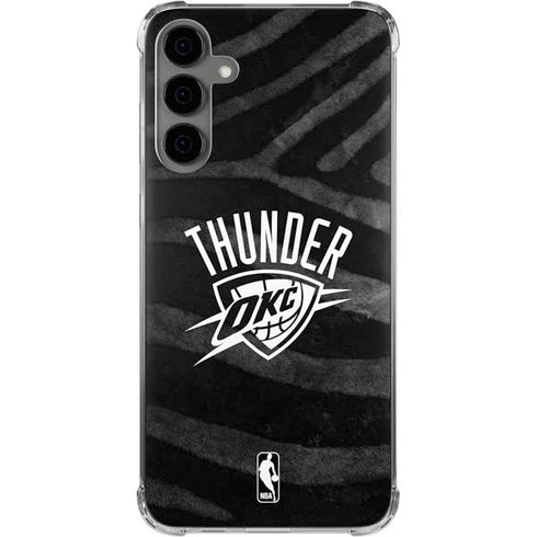 NBA Oklahoma City Thunder Black Animal Print Galaxy S24 Plus Clear Case