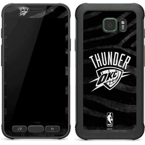 NBA Oklahoma City Thunder Black Animal Print Galaxy S7 Active Skin