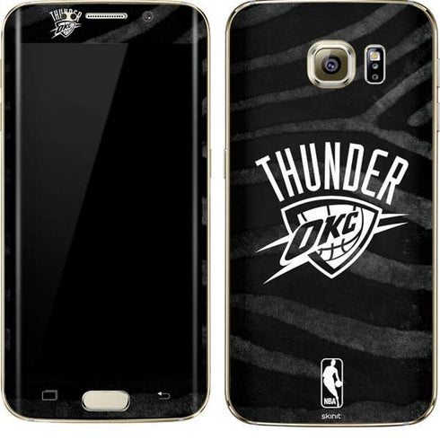 NBA Oklahoma City Thunder Black Animal Print Galaxy S7 Edge Skin
