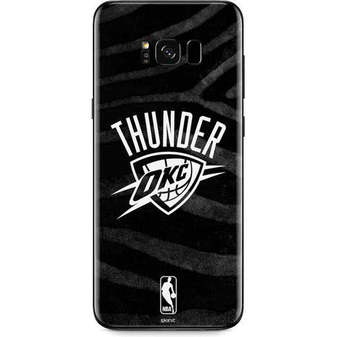 NBA Oklahoma City Thunder Black Animal Print Galaxy S8 Plus Skin