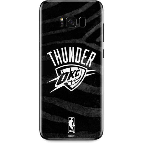 NBA Oklahoma City Thunder Black Animal Print Galaxy S8 Skin
