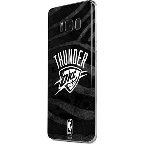 NBA Oklahoma City Thunder Black Animal Print Galaxy S8 Skin