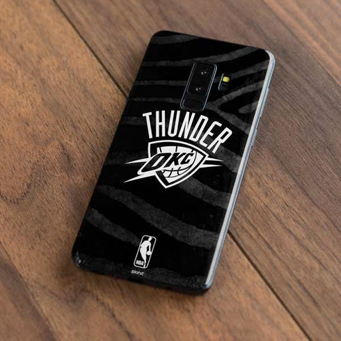 NBA Oklahoma City Thunder Black Animal Print Galaxy S9 Plus Skin
