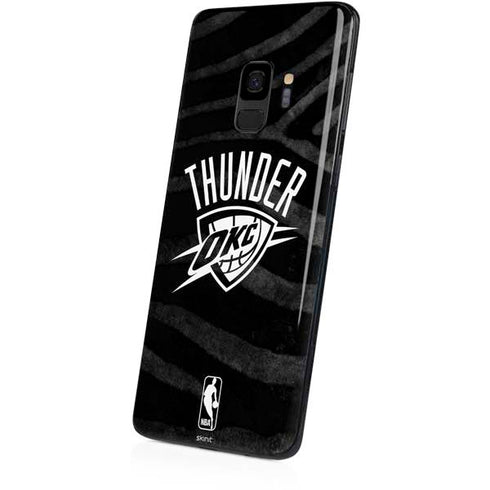 NBA Oklahoma City Thunder Black Animal Print Galaxy S9 Skin