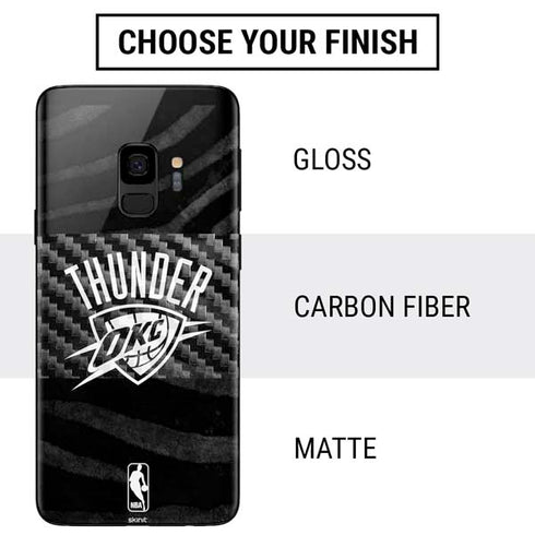 NBA Oklahoma City Thunder Black Animal Print Galaxy S9 Skin