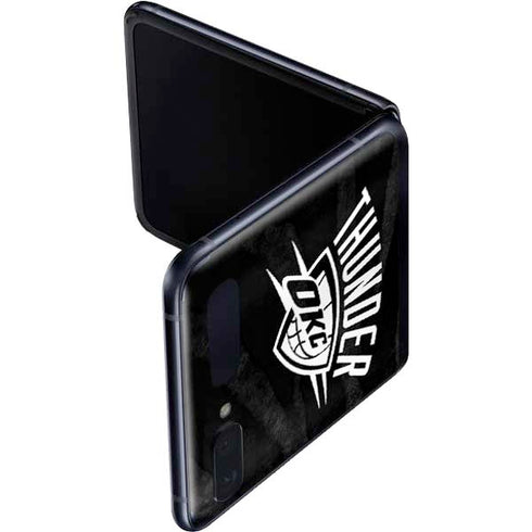 NBA Oklahoma City Thunder Black Animal Print Galaxy Z Flip Skin
