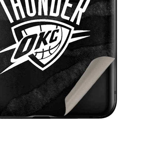 NBA Oklahoma City Thunder Black Animal Print Galaxy Z Flip Skin