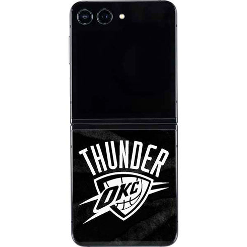 NBA Oklahoma City Thunder Black Animal Print Galaxy Z Flip5 5G Skin