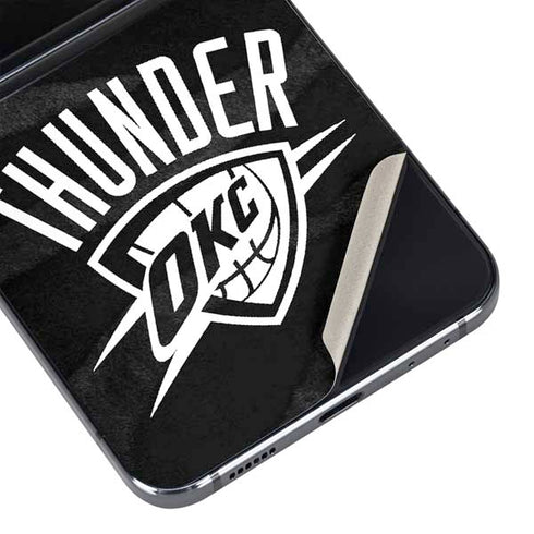 NBA Oklahoma City Thunder Black Animal Print Galaxy Z Flip5 5G Skin