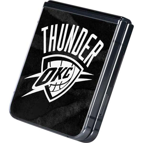 NBA Oklahoma City Thunder Black Animal Print Galaxy Z Flip5 5G Skin