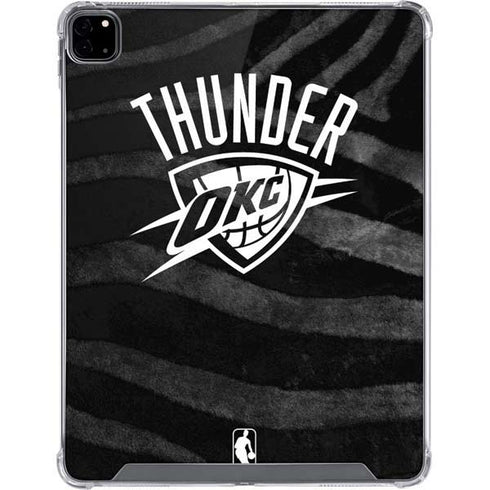 NBA Oklahoma City Thunder Black Animal Print iPad Pro 12.9in (2020) Clear Case