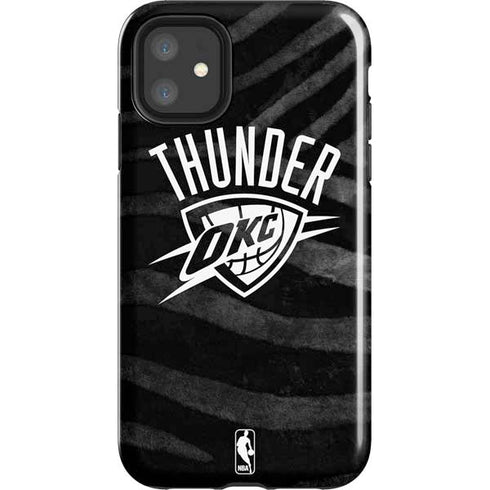 NBA Oklahoma City Thunder Black Animal Print iPhone 11 Impact Case