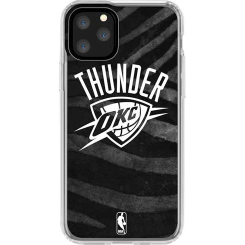NBA Oklahoma City Thunder Black Animal Print iPhone 11 Pro Clear Case