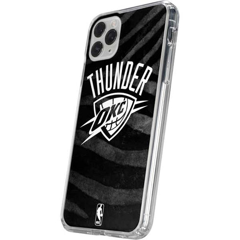 NBA Oklahoma City Thunder Black Animal Print iPhone 11 Pro Clear Case