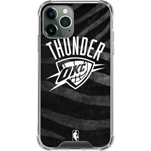 NBA Oklahoma City Thunder Black Animal Print iPhone 11 Pro Max Clear Case
