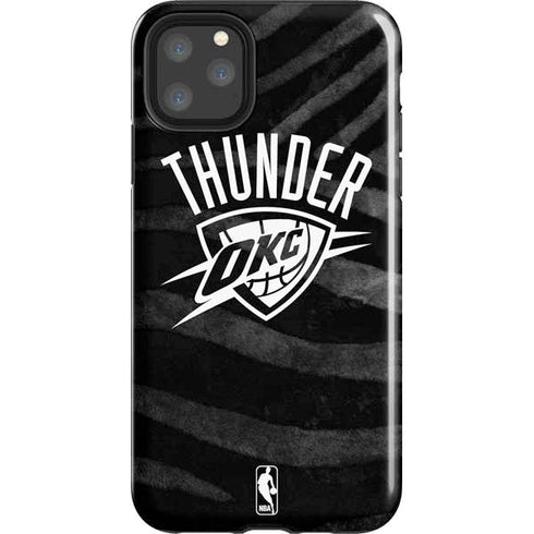 NBA Oklahoma City Thunder Black Animal Print iPhone 11 Pro Max Impact Case