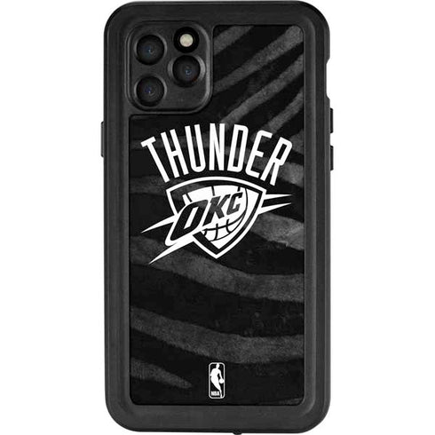 NBA Oklahoma City Thunder Black Animal Print iPhone 11 Pro Waterproof Case