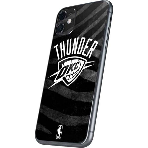 NBA Oklahoma City Thunder Black Animal Print iPhone 11 Skin