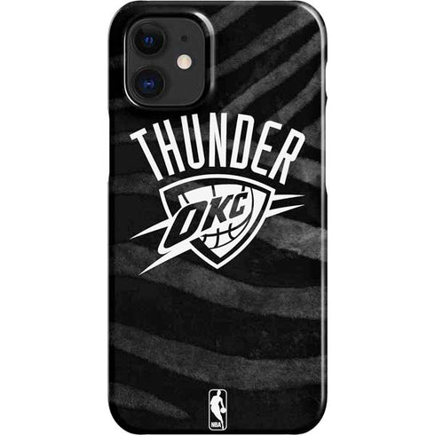 NBA Oklahoma City Thunder Black Animal Print iPhone 12 Mini Lite Case