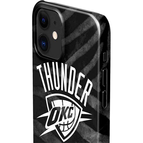 NBA Oklahoma City Thunder Black Animal Print iPhone 12 Mini Lite Case