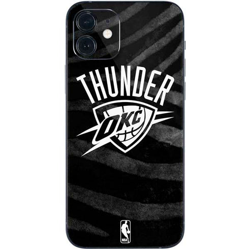 NBA Oklahoma City Thunder Black Animal Print iPhone 12 Mini Skin