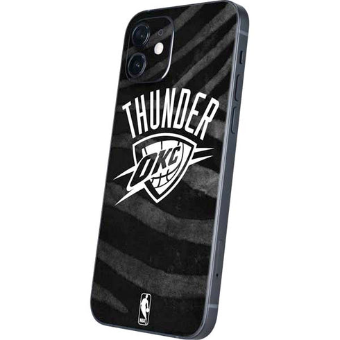 NBA Oklahoma City Thunder Black Animal Print iPhone 12 Mini Skin