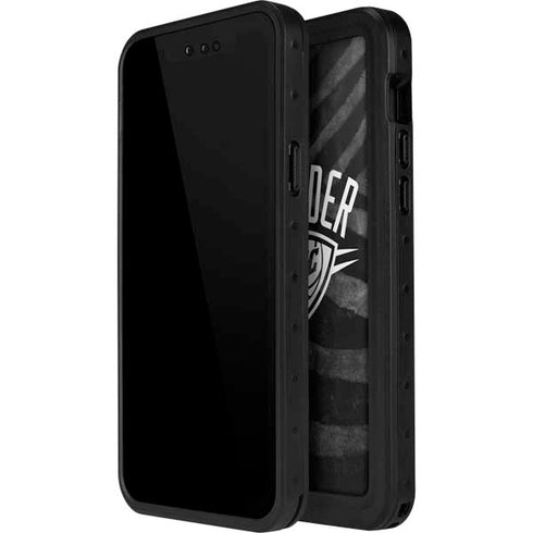 NBA Oklahoma City Thunder Black Animal Print iPhone 12 Mini Waterproof Case