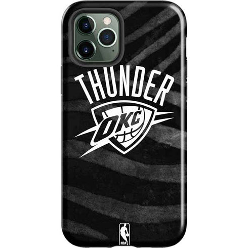 NBA Oklahoma City Thunder Black Animal Print iPhone 12 Pro Impact Case