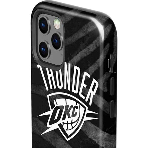 NBA Oklahoma City Thunder Black Animal Print iPhone 12 Pro Impact Case