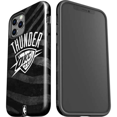 NBA Oklahoma City Thunder Black Animal Print iPhone 12 Pro Impact Case