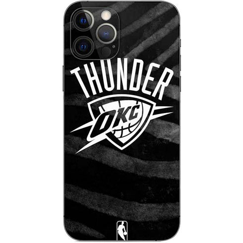 NBA Oklahoma City Thunder Black Animal Print iPhone 12 Pro Skin